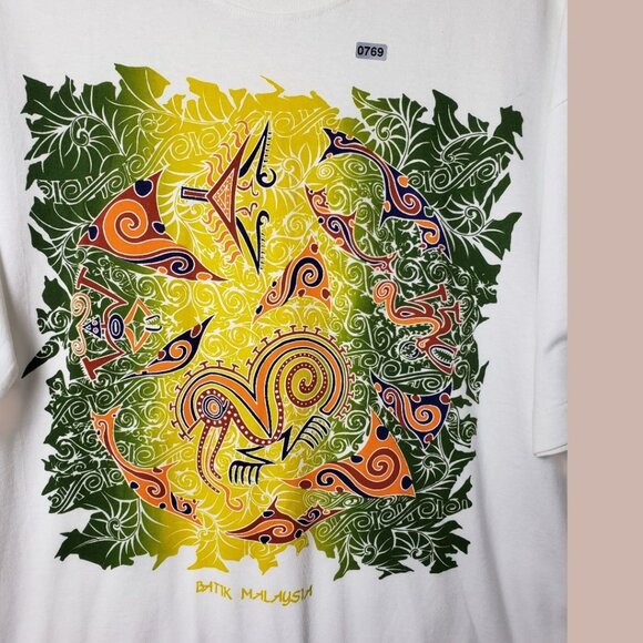 Guy Soda Original Vtg Graphic T-Shirt With Vibrant Artistic Design white Large - Picture 4 of 6